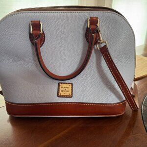 Dooney & Bourke Light Blue with Brown Trim